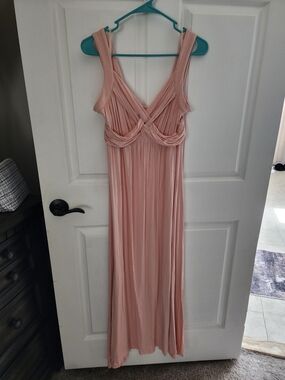 Soho NY&Co Blush Pink Twisted Front Maxi Dress